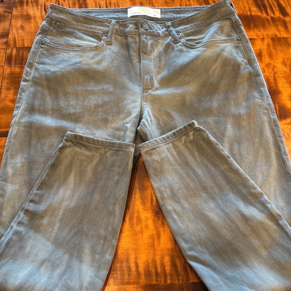 NWT Paper Denim & Cloth Olive Jeans with Light Acid Wash  Size 30 - Picture 6 of 8